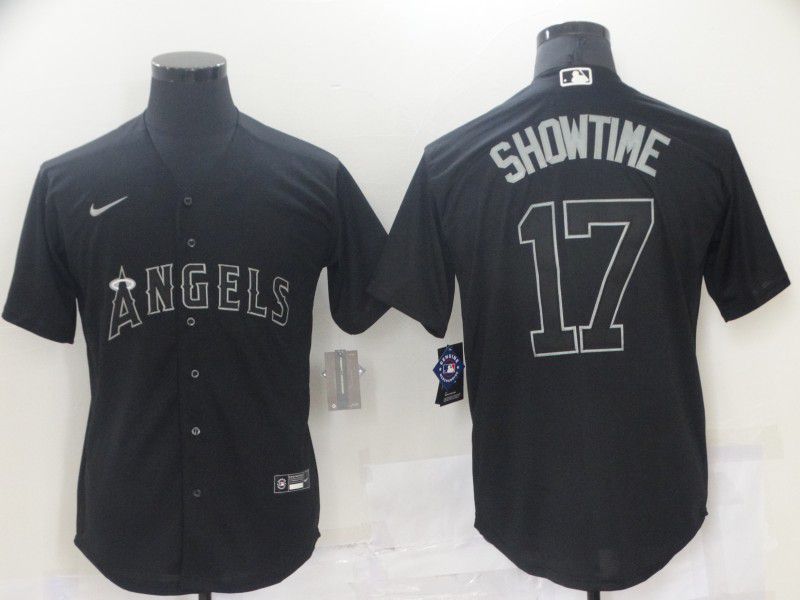 Men Los Angeles Angels #17 Ohtani Black nickname 2021 Nike MLB Jersey->los angeles angels->MLB Jersey